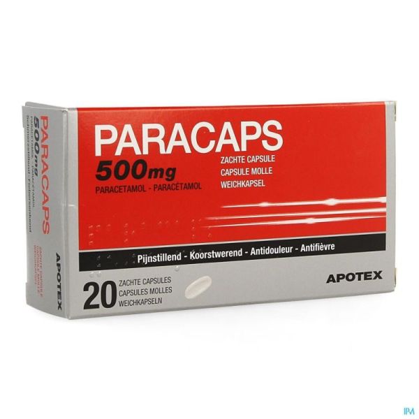 Paracaps 500mg Zachte Caps 20 X 500mg