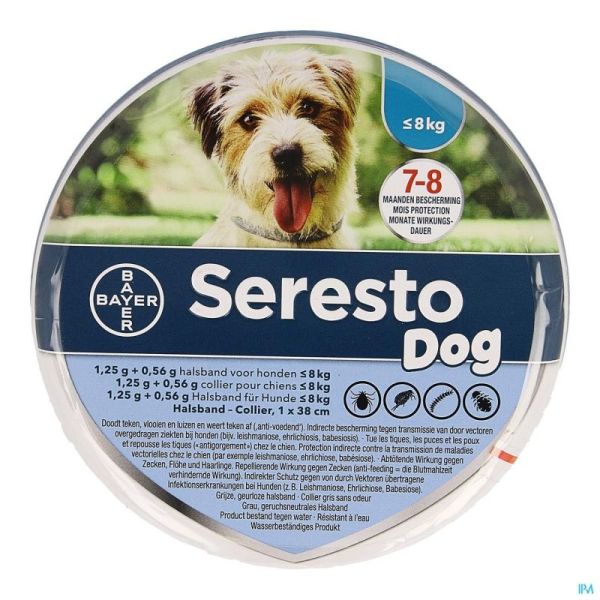 Seresto Dog 1,25g +0,56g Halsband < 8kg