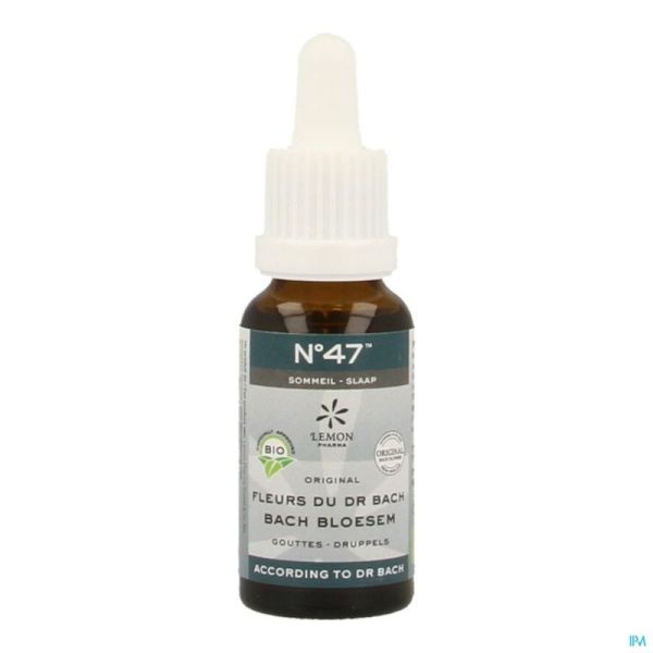 Bachbloesem Bio N°47 Druppels Slaap 20ml