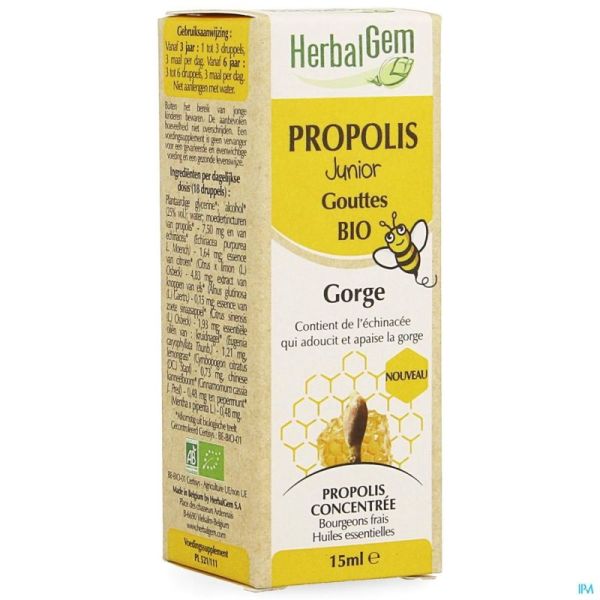 Herbalgem Propolis Junior Bio Fl Gutt 15ml