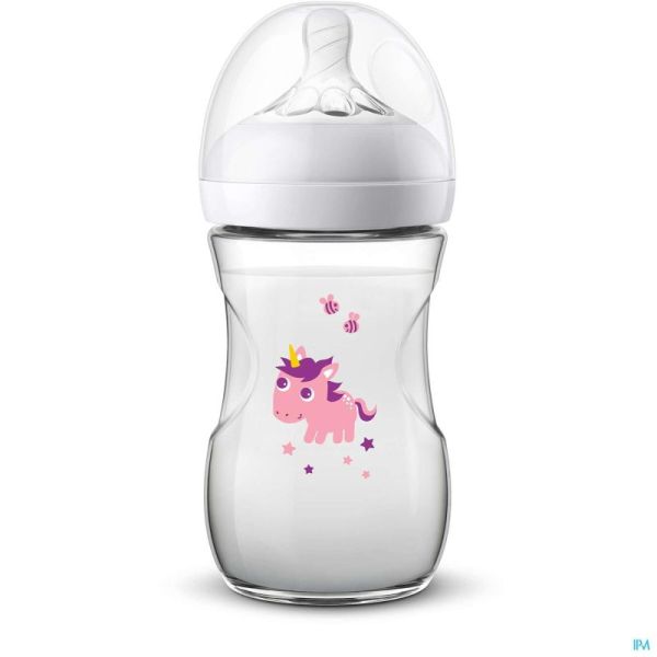 Philips Avent Natural 2.0 Zuigfles 260ml Eenhoorn SCF070/25