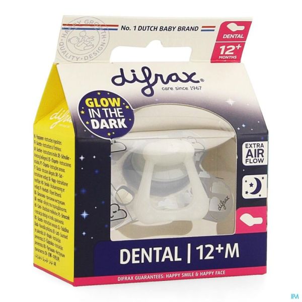 Difrax Fopspeen Dental +12 Nacht