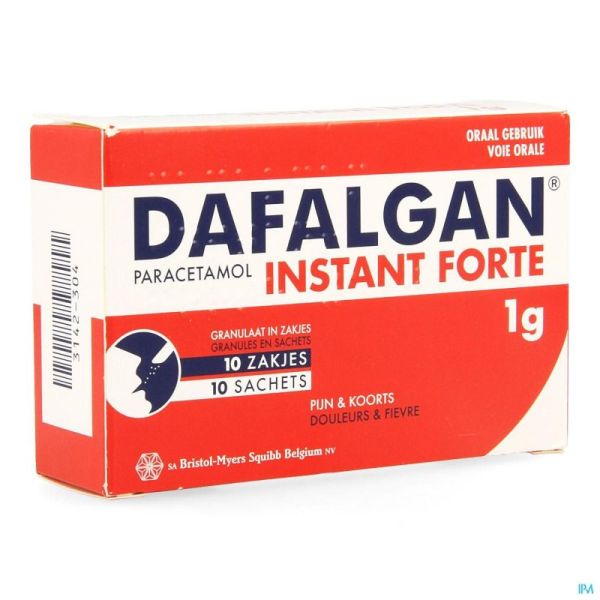 Dafalgan Instant Forte Gran Zakjes 10x1000mg