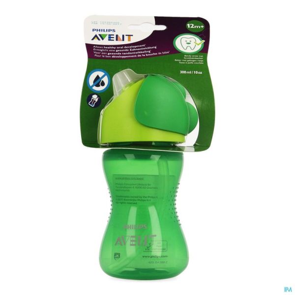 Philips Avent Drinkbeker Rietje Boy Groen 300ml SCF798/01