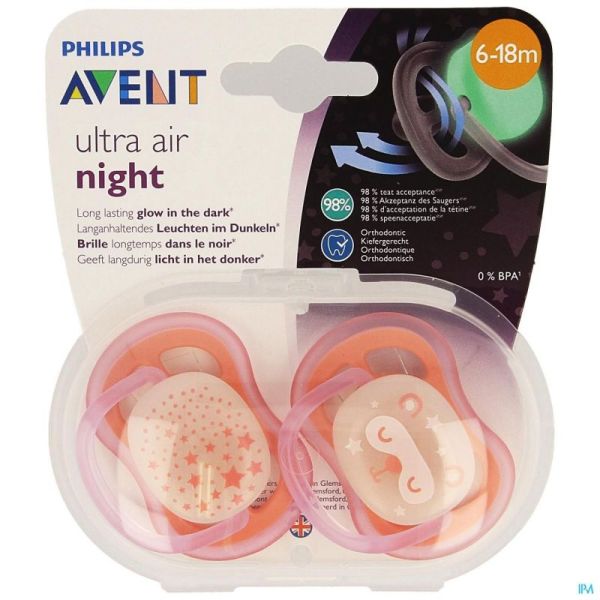 Philips Avent Fopspeen +6m Air Night Girls